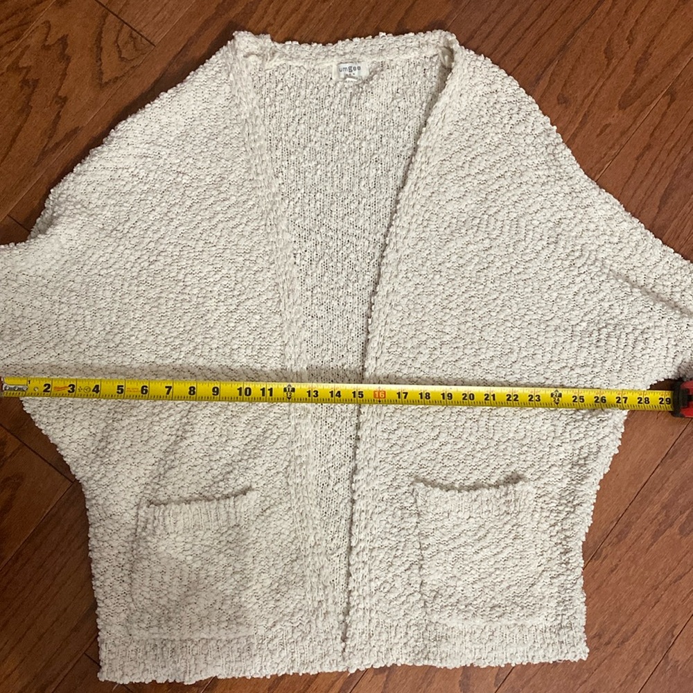 Umgee Cream SHERPA Cardigan - size Medium - Picture 7 of 9